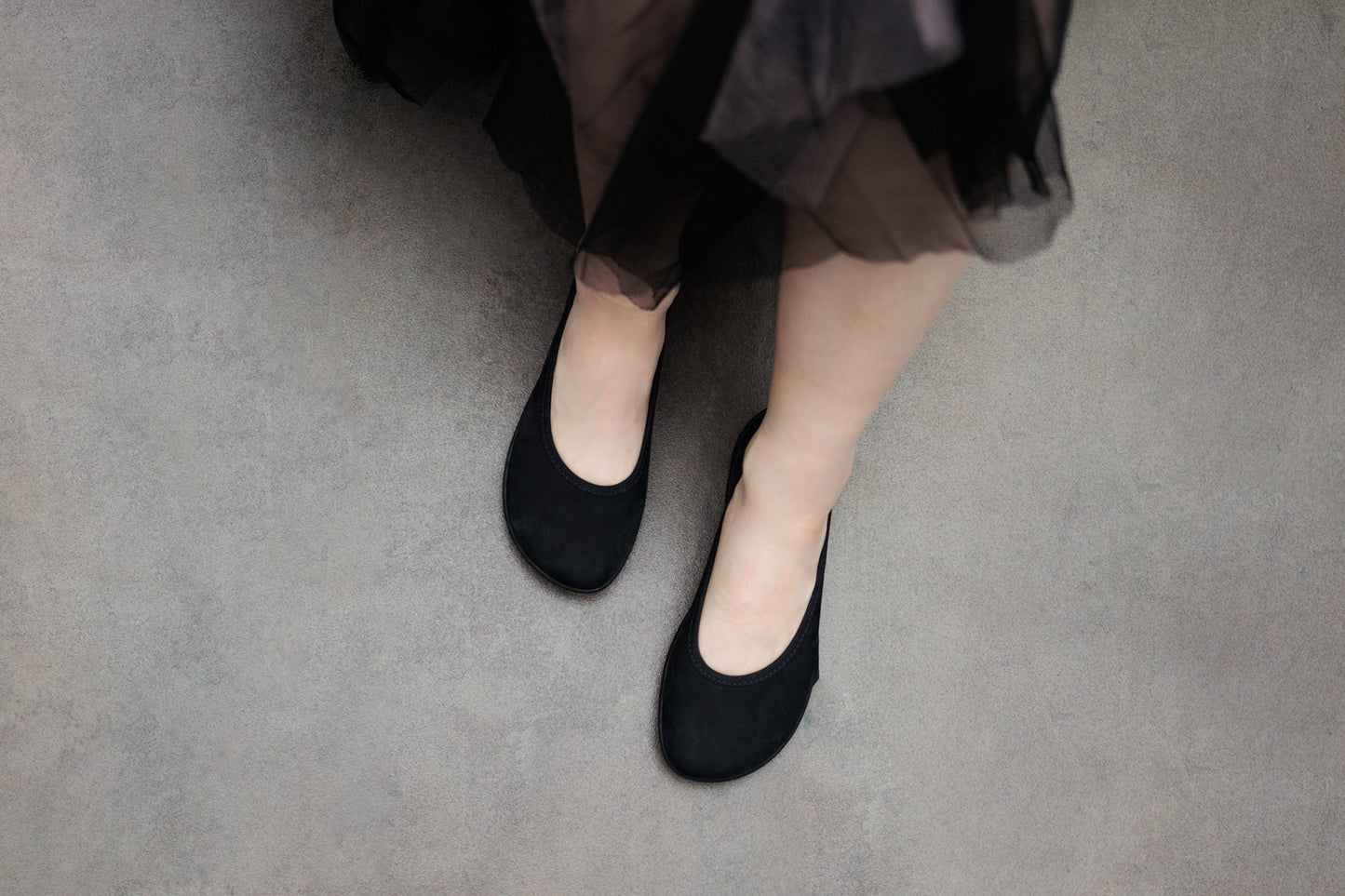 BeLenka Sophie Matt Black Barfuss-Ballerinas